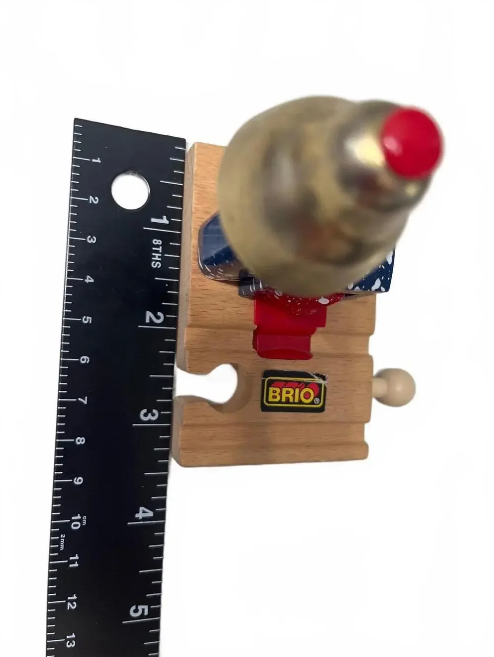 Bell Signal Vintage BRIO Wooden Railway Train Track Crossing with Sound EUC